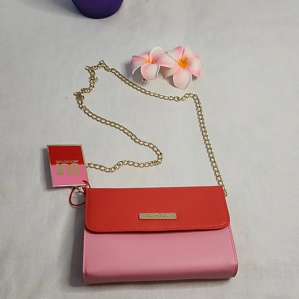Juicy Couture Two-tone Crossbody Bag with Lily Pulitzer ID Keychain Coin Purse